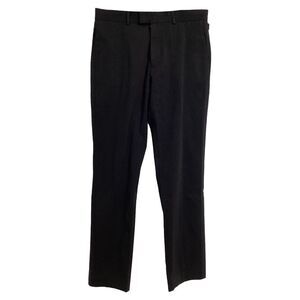 Louis Vuitton Detailed Buckle Slim-Fit Trousers in Black Cotton
